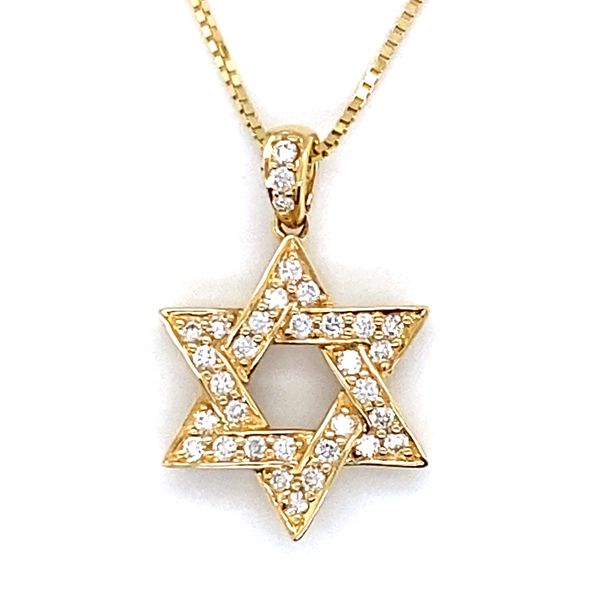 18Kt Yellow Gold Star of David Pendant Hannoush Jewelers, Inc. Albany, NY