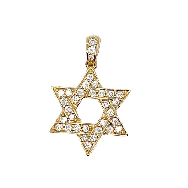 18Kt Yellow Gold Star of David Pendant Hannoush Jewelers, Inc. Albany, NY