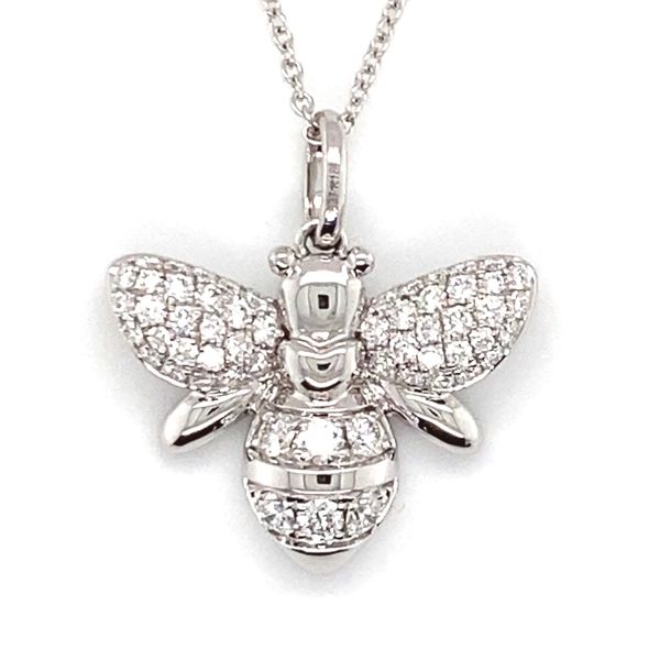 18Kt White Gold Diamond Butterfly Pendant Hannoush Jewelers, Inc. Albany, NY