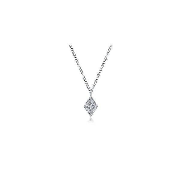 14K White Gold Pav© Diamond Pendant Hannoush Jewelers, Inc. Albany, NY