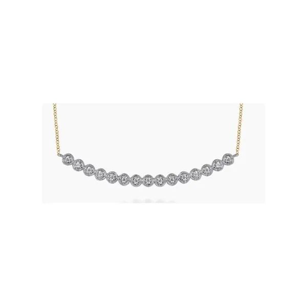 Two-Tone Diamond Bar Necklace Hannoush Jewelers, Inc. Albany, NY