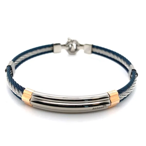 Men's Rose Gold and Stainless Steel Bracelet Hannoush Jewelers, Inc. Albany, NY