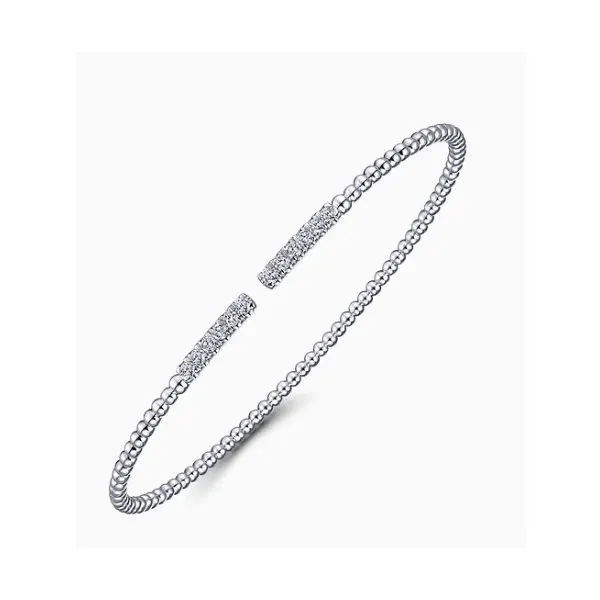 14K White Gold Diamond Bars Bangle Bracelet Hannoush Jewelers, Inc. Albany, NY