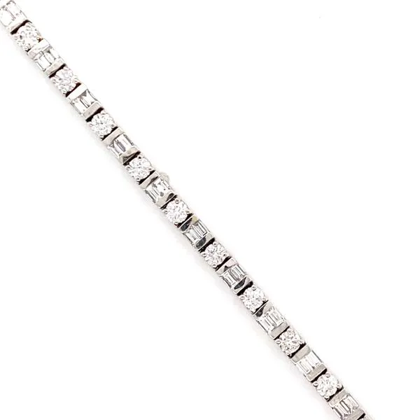14K White Gold Mixed Diamonds Tennis Bracelet Hannoush Jewelers, Inc. Albany, NY