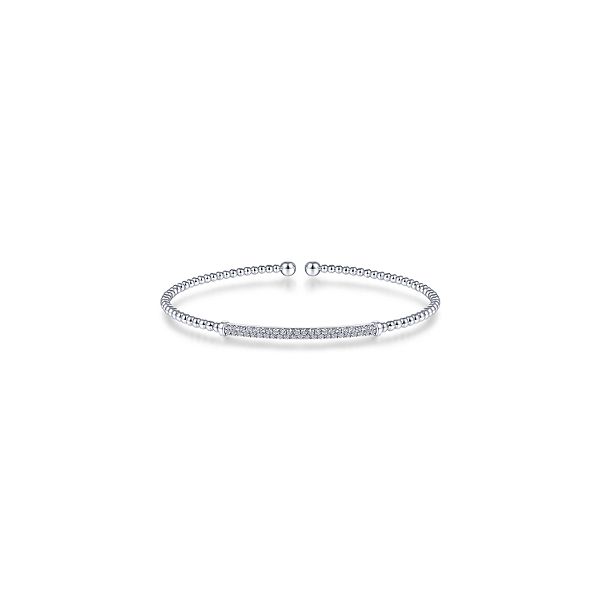 14K White Gold Pave Set Diamond Bangle Bracelet Hannoush Jewelers, Inc. Albany, NY
