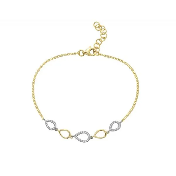 14K Two-Tone Diamond Bracelet Hannoush Jewelers, Inc. Albany, NY