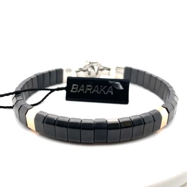 Rose Gold and Stainless Steel Men's Bracelet Hannoush Jewelers, Inc. Albany, NY