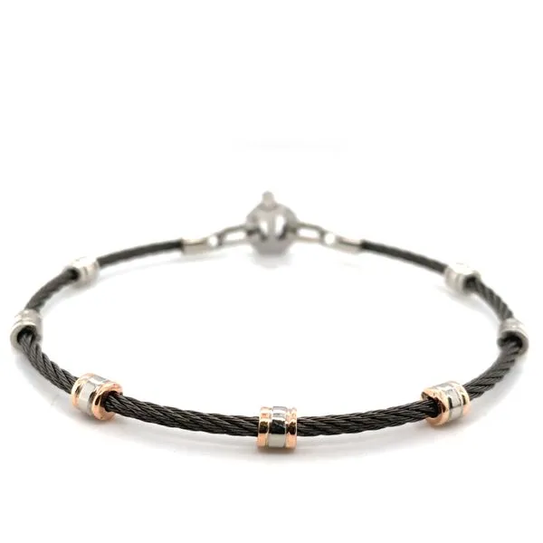Rose Gold and Stainless Steel Women's Bracelet Hannoush Jewelers, Inc. Albany, NY