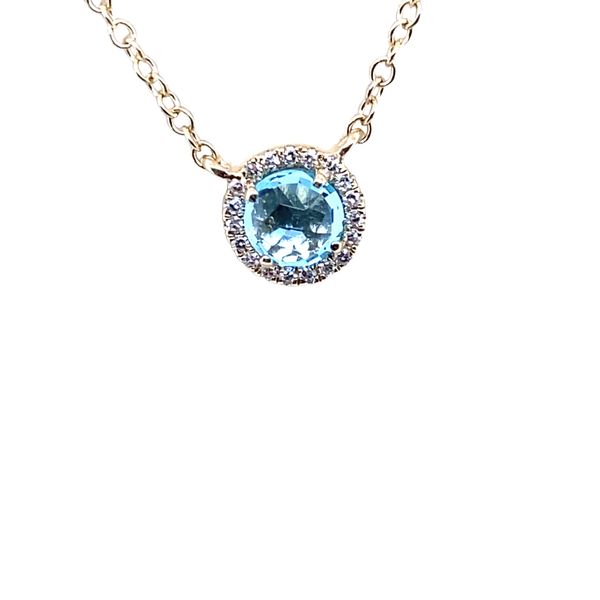 Blue Topaz and Diamond Pendant Necklace Hannoush Jewelers, Inc. Albany, NY