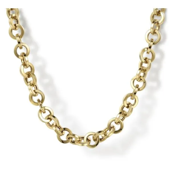 Gabriel & Co 14K Yellow Gold Hollow Link Chain Necklace Hannoush Jewelers, Inc. Albany, NY