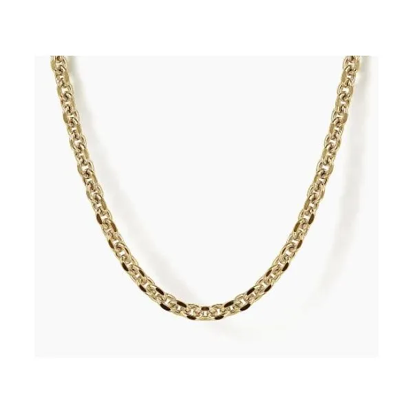 Gabriel & Co 22 Inch 14K Yellow Gold Men's Link Chain Necklace Hannoush Jewelers, Inc. Albany, NY