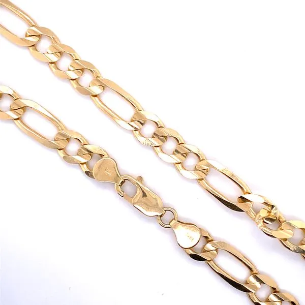 14K Yellow Gold Figaro Link Chain 24" Hannoush Jewelers, Inc. Albany, NY
