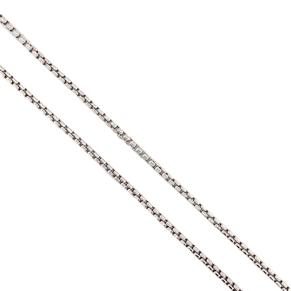 14K White Gold Fancy Box Chain Hannoush Jewelers, Inc. Albany, NY