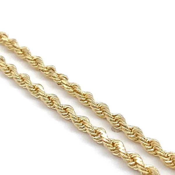 14K Yellow Gold Diamond Cut Rope Chain 18" Necklace Hannoush Jewelers, Inc. Albany, NY