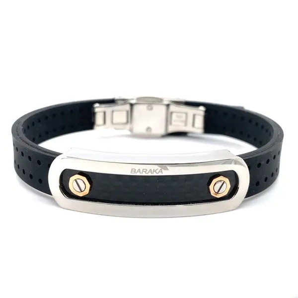 Mens Rose Gold and Stainless Steel Bracelet