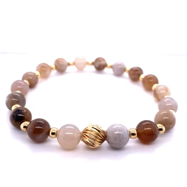Yellow Gold Filled Ocean Agate Bead Bracelet Hannoush Jewelers, Inc. Albany, NY