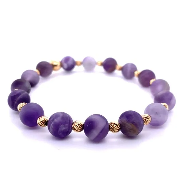Matte Amethyst Beaded Bracelet Hannoush Jewelers, Inc. Albany, NY