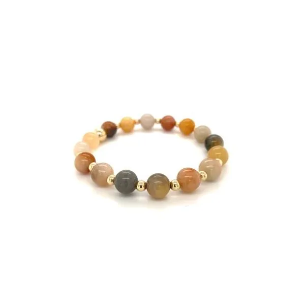 Yellow Gold Filled Rainbow Jade Bracelet Hannoush Jewelers, Inc. Albany, NY