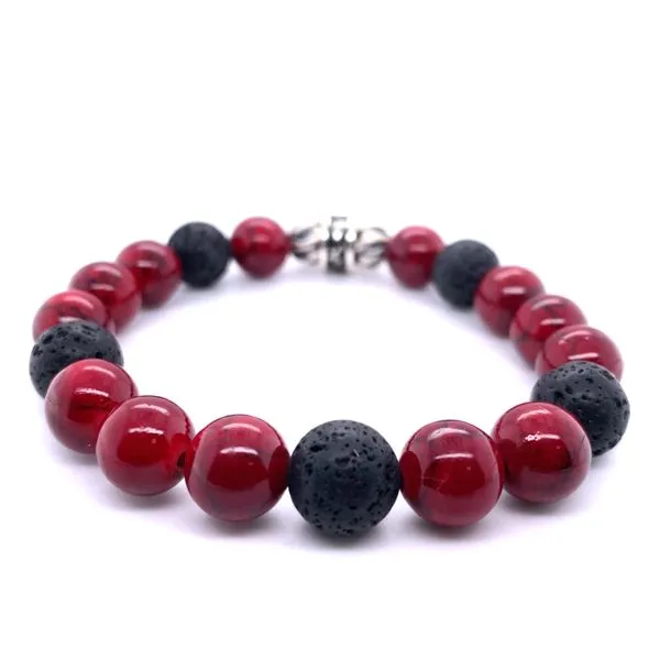  Red Quartz & Lava Stone Bracelet Hannoush Jewelers, Inc. Albany, NY