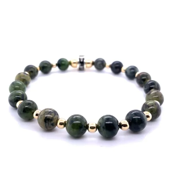 Platinum Dendritic Jade Bracelet Hannoush Jewelers, Inc. Albany, NY