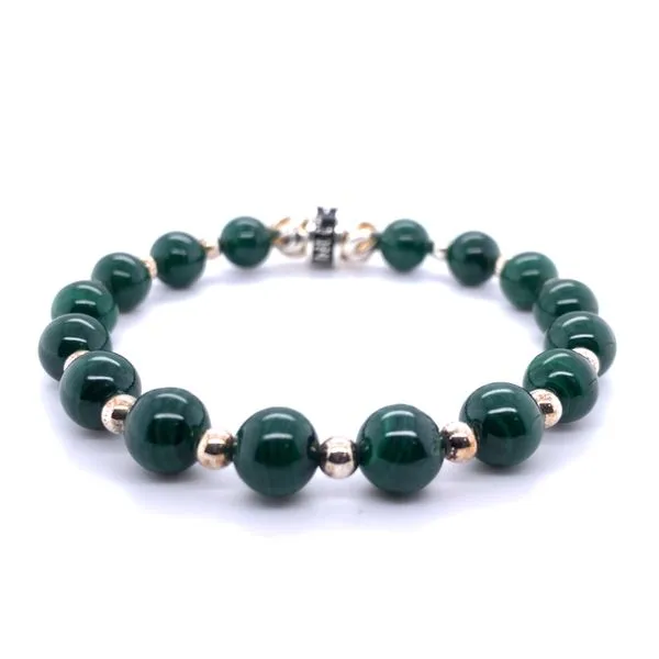 Platinum Signature Malachite Bead Bracelet Hannoush Jewelers, Inc. Albany, NY