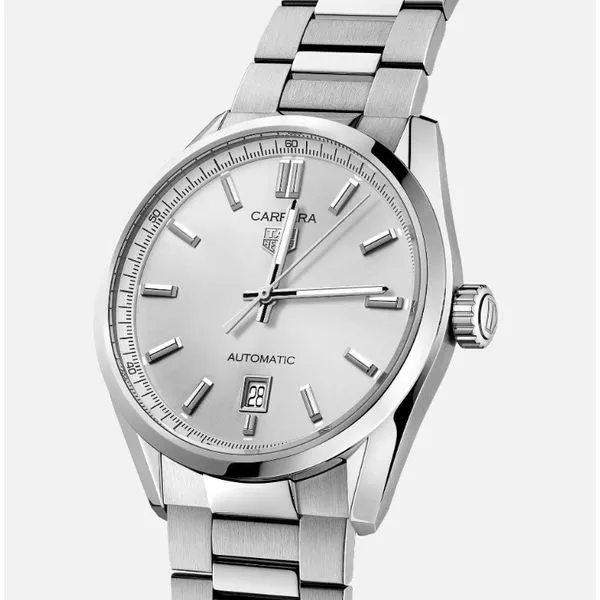 TAG Heuer Stainless Steel Carrera Automatic Gray Dial Watch Hannoush Jewelers, Inc. Albany, NY