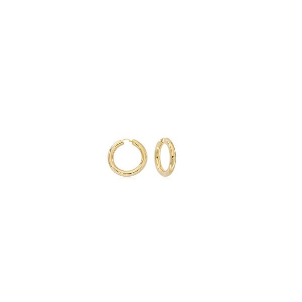 14K Yellow Gold Medium Donut Hoop Earrings Hannoush Jewelers, Inc. Albany, NY