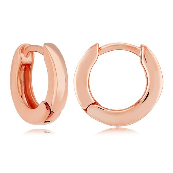 14K Rose Gold Hinged Hoop Earrings Hannoush Jewelers, Inc. Albany, NY