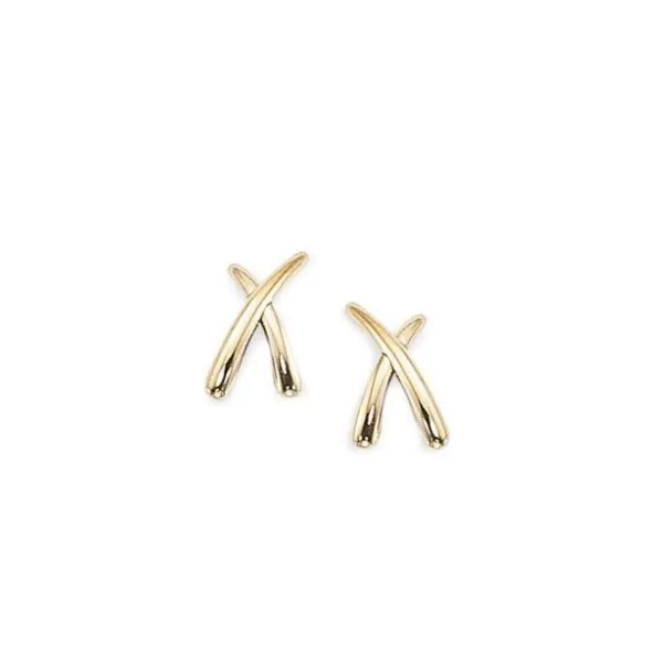 14K Yellow Gold Small X Stud Earrings Hannoush Jewelers, Inc. Albany, NY