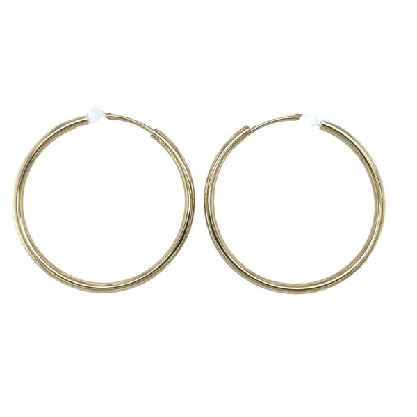 14K Yellow Gold Endless Hoop Earrings Hannoush Jewelers, Inc. Albany, NY