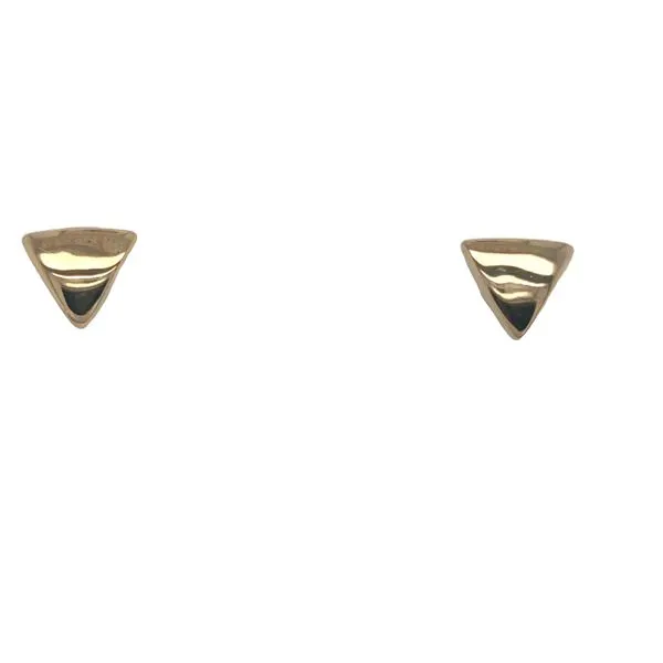 14K Yellow Gold Flat Triangle Stud Earrings Hannoush Jewelers, Inc. Albany, NY