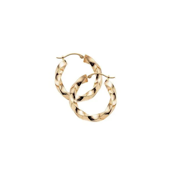 14K Yellow Gold Square Tube Hoop Earrings Hannoush Jewelers, Inc. Albany, NY