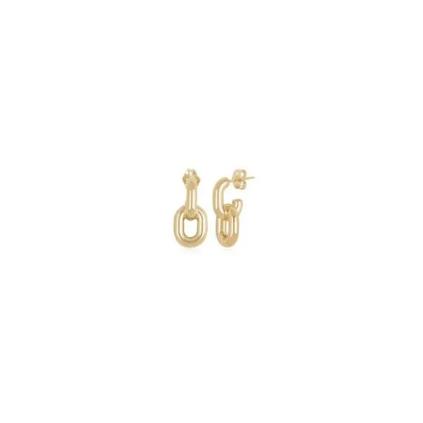 14K Yellow Gold Small Oval Double Link Earrings Hannoush Jewelers, Inc. Albany, NY
