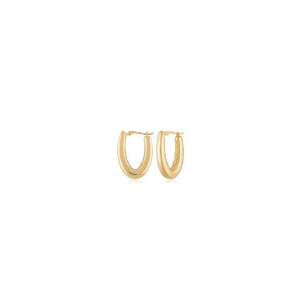 14Kt Yellow Gold V-Shaped Hoop Earrings Hannoush Jewelers, Inc. Albany, NY