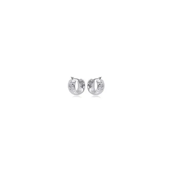Sterling Silver Hammered Hoop Earrings Hannoush Jewelers, Inc. Albany, NY