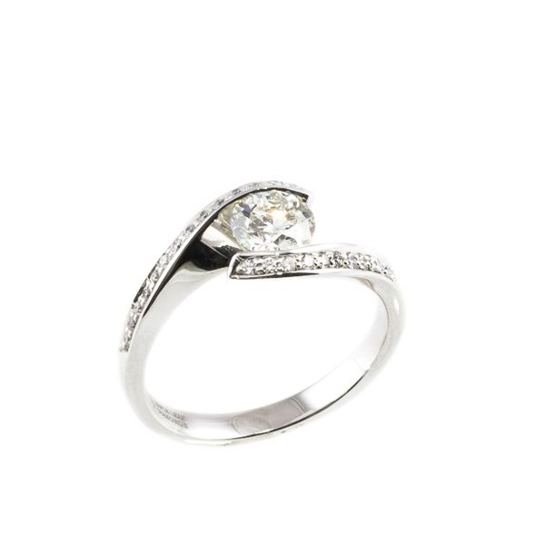 18KT White Gold 0.85ctw Canadian Round Cut Diamond Engagement Ring Harmony Jewellers Grimsby, ON