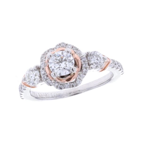14KT White and Rose Gold 0.98ctw Round Cut Diamond Engagement Ring Harmony Jewellers Grimsby, ON