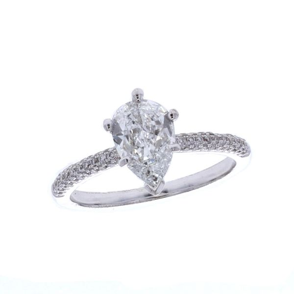 14KT White Gold 1.32ctw Pear Cut Diamond Estate Engagement Ring Harmony Jewellers Grimsby, ON
