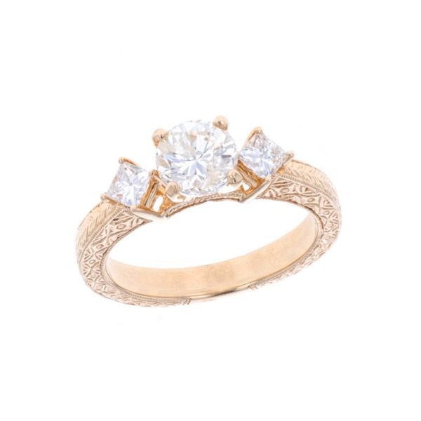 14KT Yellow Gold CZ and 0.40ctw Diamond Engagement Ring Harmony Jewellers Grimsby, ON