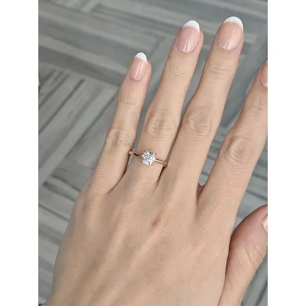 14KT Rose and White Gold 1.01ctw Diamond Engagement Ring Image 2 Harmony Jewellers Grimsby, ON