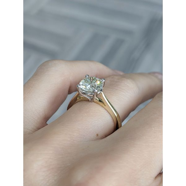 14KT Yellow and White Gold 1.58ctw Diamond Engagement Ring Image 3 Harmony Jewellers Grimsby, ON