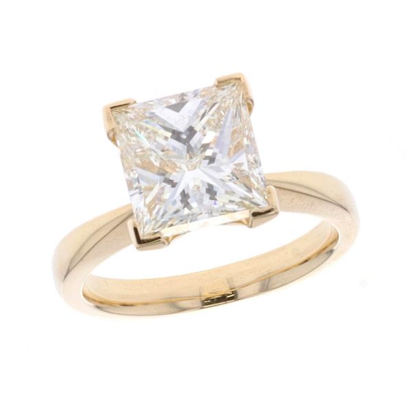 18KT Yellow Gold 4.08ctw Princess Cut Diamond Solitaire Engagement Ring Harmony Jewellers Grimsby, ON