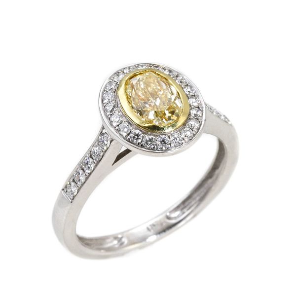 18KT White and Yellow Gold 1.52ctw Diamond Estate Engagement Ring Harmony Jewellers Grimsby, ON