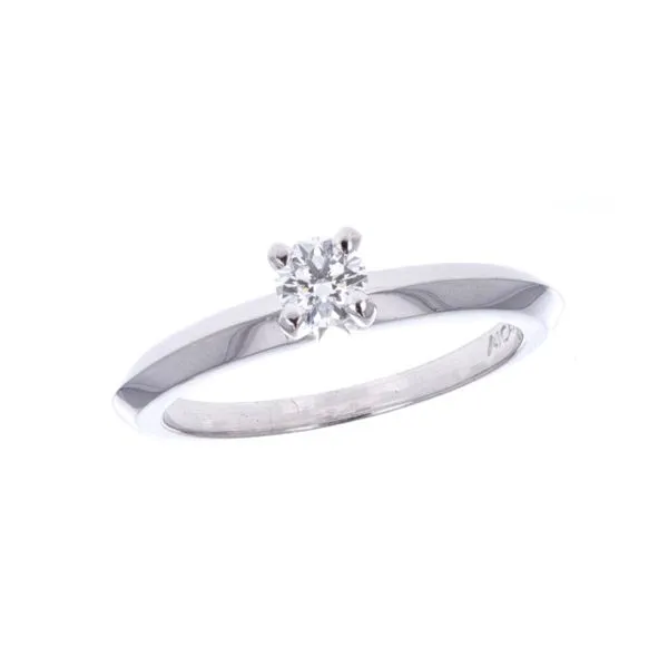 18KT White Gold 0.30ctw Diamond Estate Solitaire Engagement Ring Harmony Jewellers Grimsby, ON