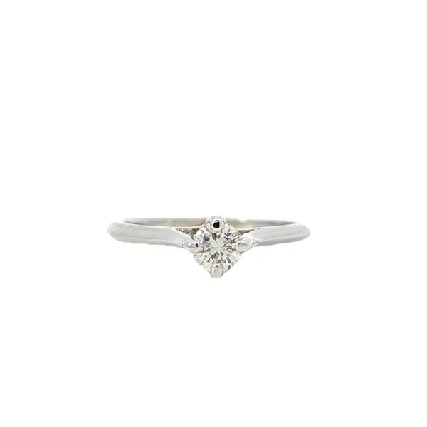 14KT White Gold 0.31ctw Round Cut Diamond Estate Engagement Ring Harmony Jewellers Grimsby, ON