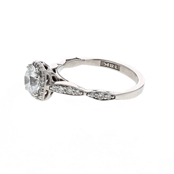 18KT White Gold 1.30ctw Diamond Estate Engagement Ring Image 2 Harmony Jewellers Grimsby, ON