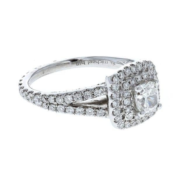 14KT White Gold 1.43ctw Diamond Estate Engagement Ring Image 2 Harmony Jewellers Grimsby, ON