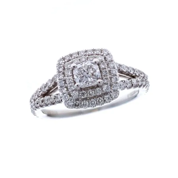 14KT White Gold Natural Pink Sapphire and 1.45ctw Diamond Estate Engagement Ring Harmony Jewellers Grimsby, ON