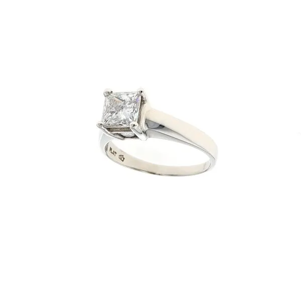 Platinum 1.53ctw Diamond Estate Engagement Ring Image 2 Harmony Jewellers Grimsby, ON