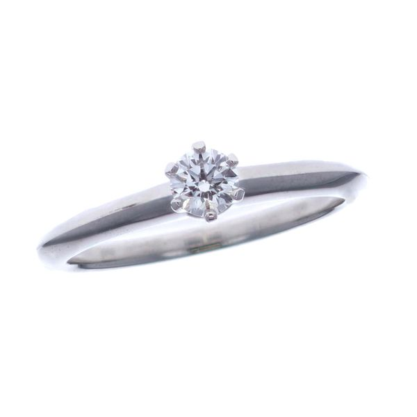 Platinum 0.21ctw Diamond Solitaire Estate Engagement Ring Harmony Jewellers Grimsby, ON